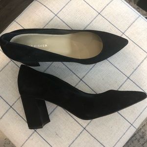 Marc Fisher Black Suede Pumps